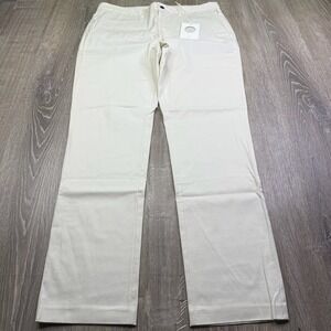 Radmor Mens Brich White Casual Straight Leg Stretch Vincent Pant Size 35 NWT